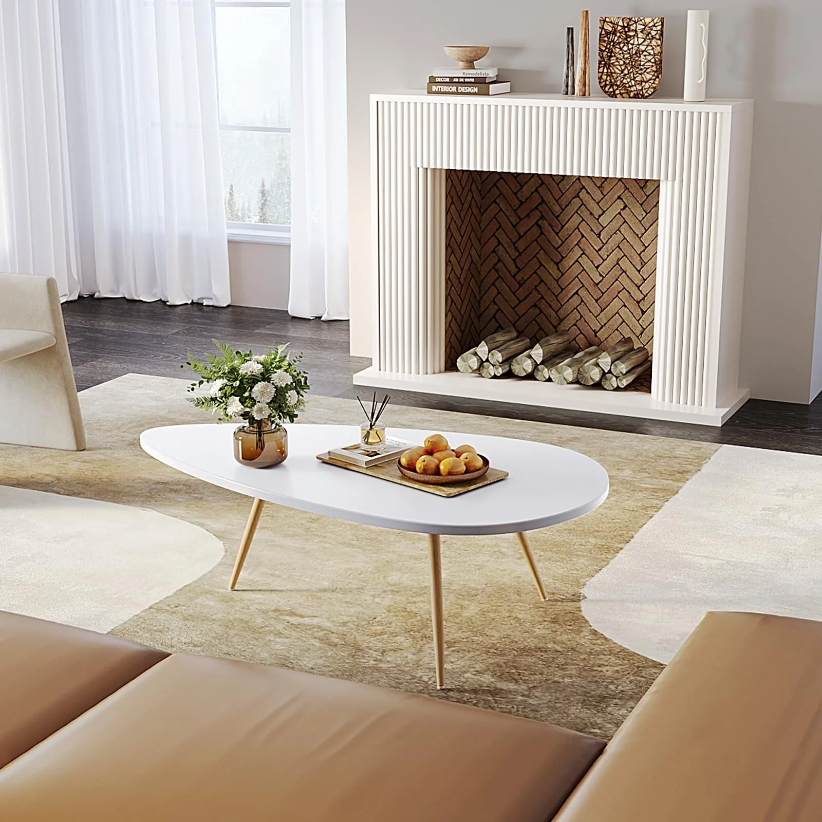 Modern Oval Coffee Table
