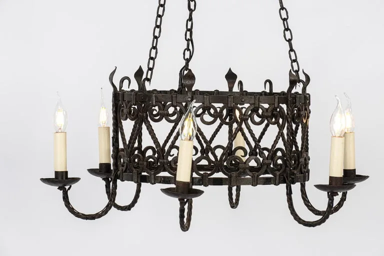 Gothic Wrought Iron Chandelier