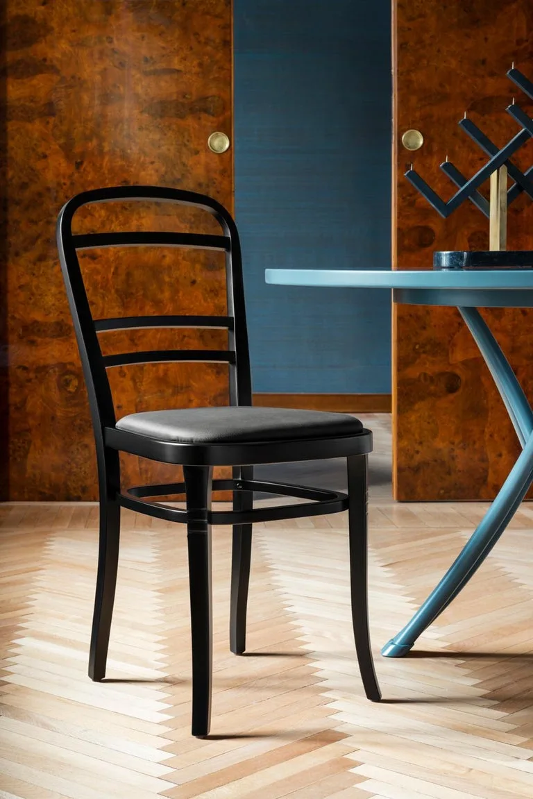 Black Lacquered Bentwood Dining Chair