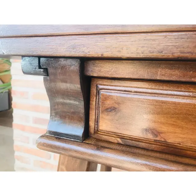 Antique Spanish Wood Console Table