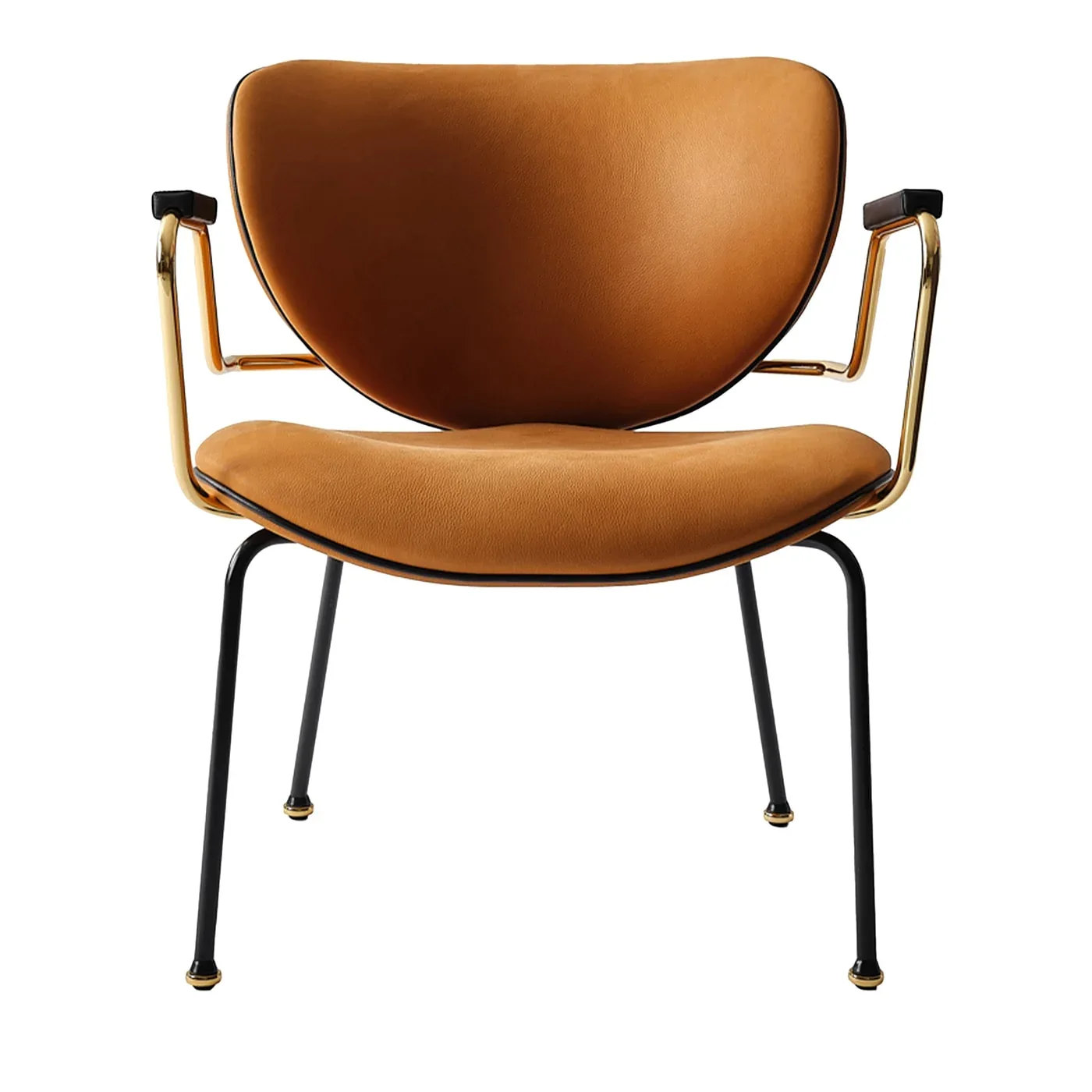 Kalida Brown Leather Accent Armchair