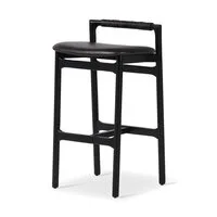 Baden Black Wood Bar Stool