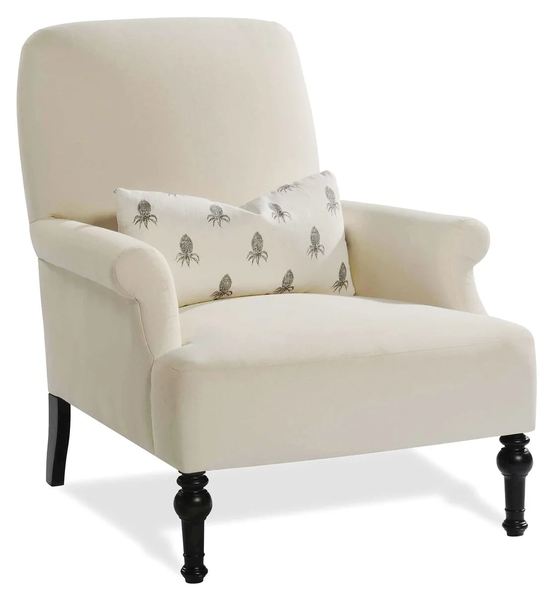 Off-White Cotton Armchair