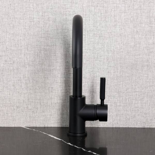 Kingston Brass Kaiser Matte Black Kitchen Faucet