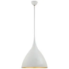 Agnes Medium Matte White Metal Pendant Light