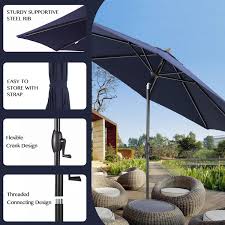 Navy Round Patio Umbrella