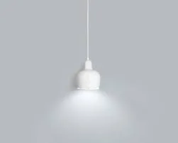 White Steel Pendant Light