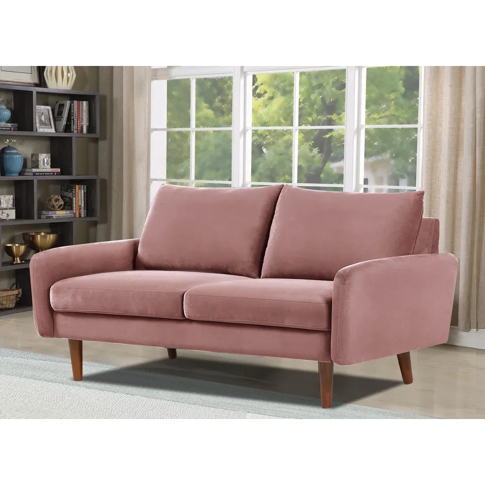 Free Shipping! Uspridefurniture Maryellen 58in Velvet Loveseat Pink Small Fabric Sofa