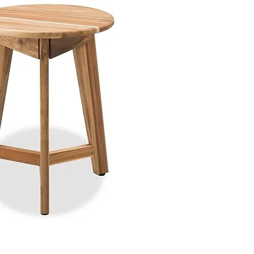 Round Wooden Side Table