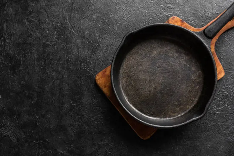 Traditional Black Cast Iron Skillet