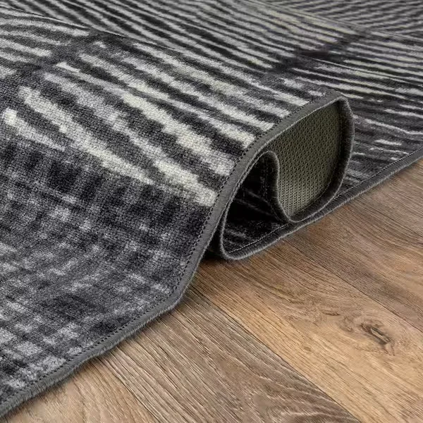 Geometric Stripe Distressed Area Rug