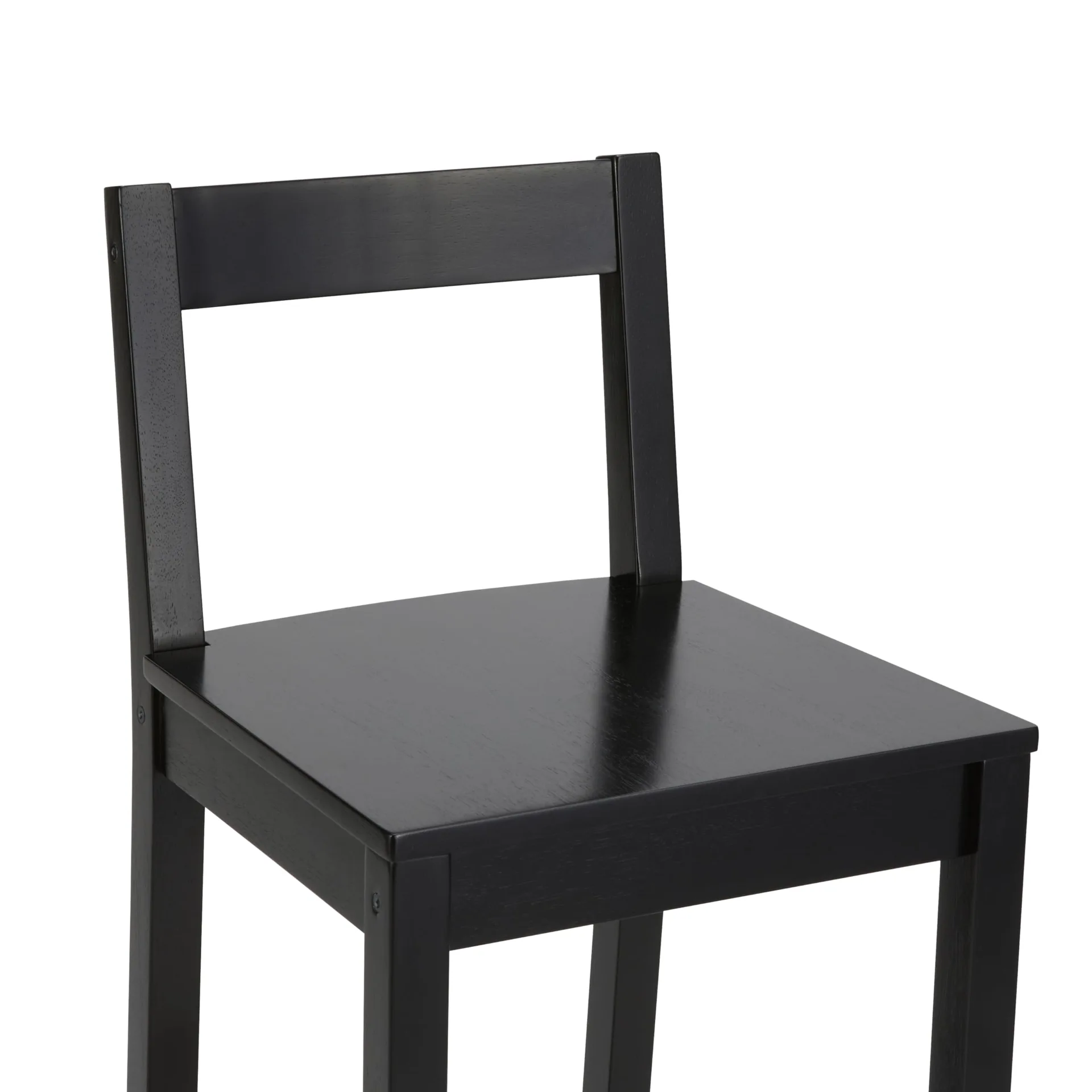Minimalist Black Wood Counter Stool
