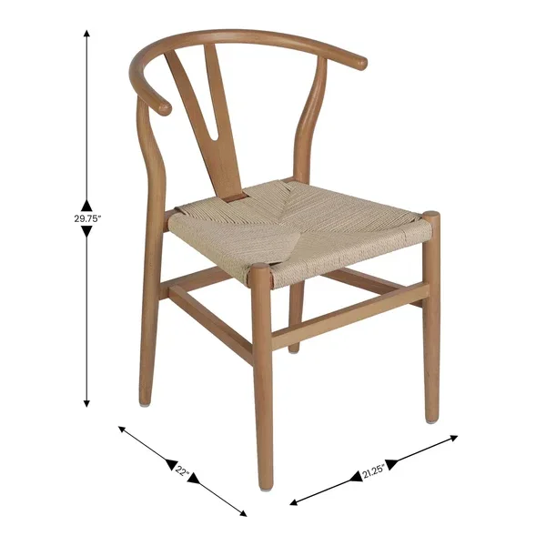 Natural Wood Wishbone Chair