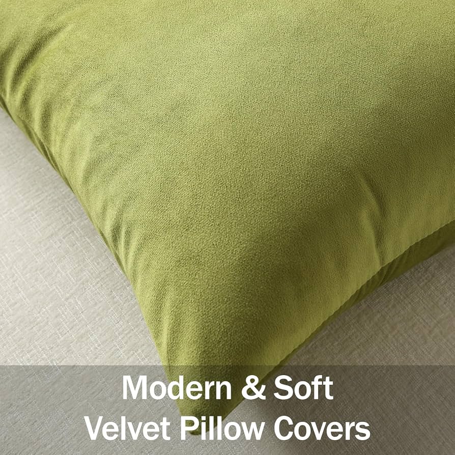 Solid Green Velvet Floor Pillow
