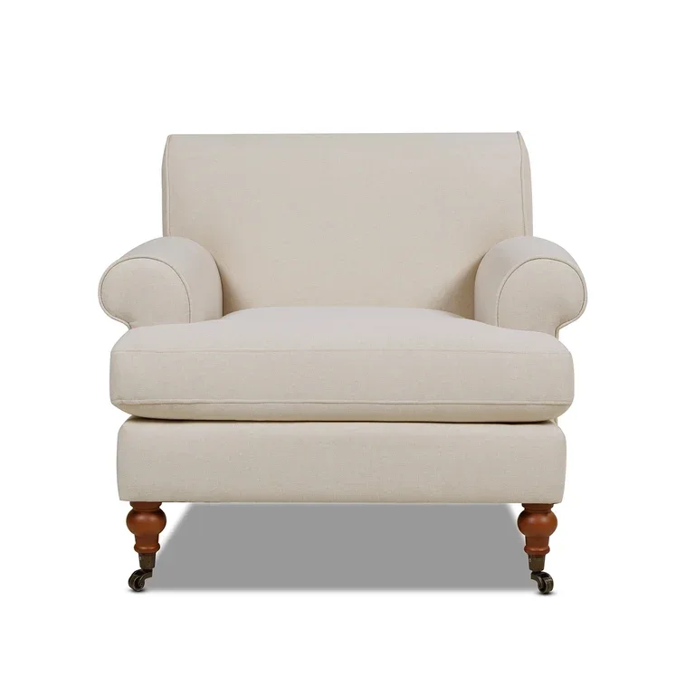 Beige Upholstered Armchair