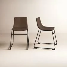 Brown Leather Dining Chair