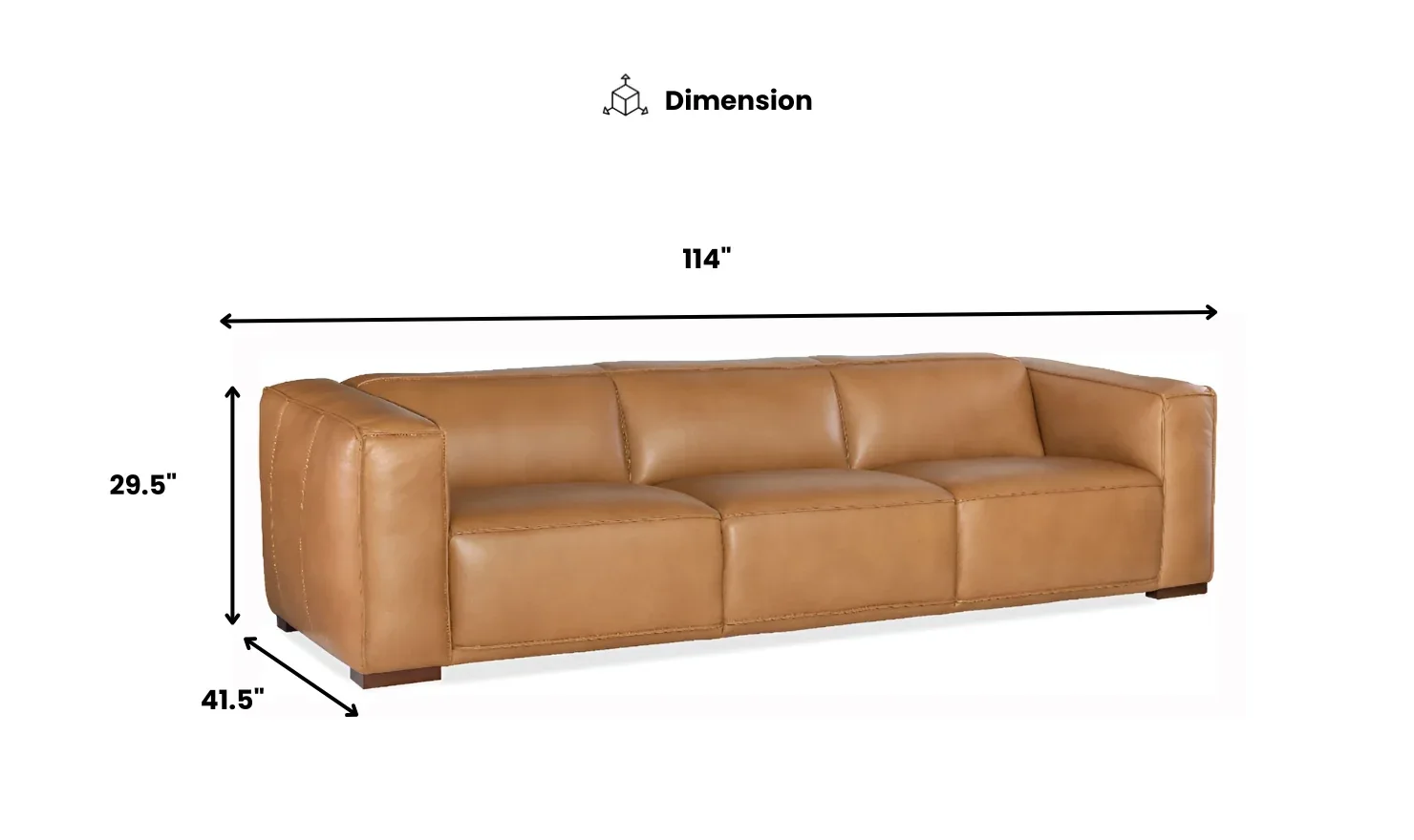 Maria Modern Leather Sofa