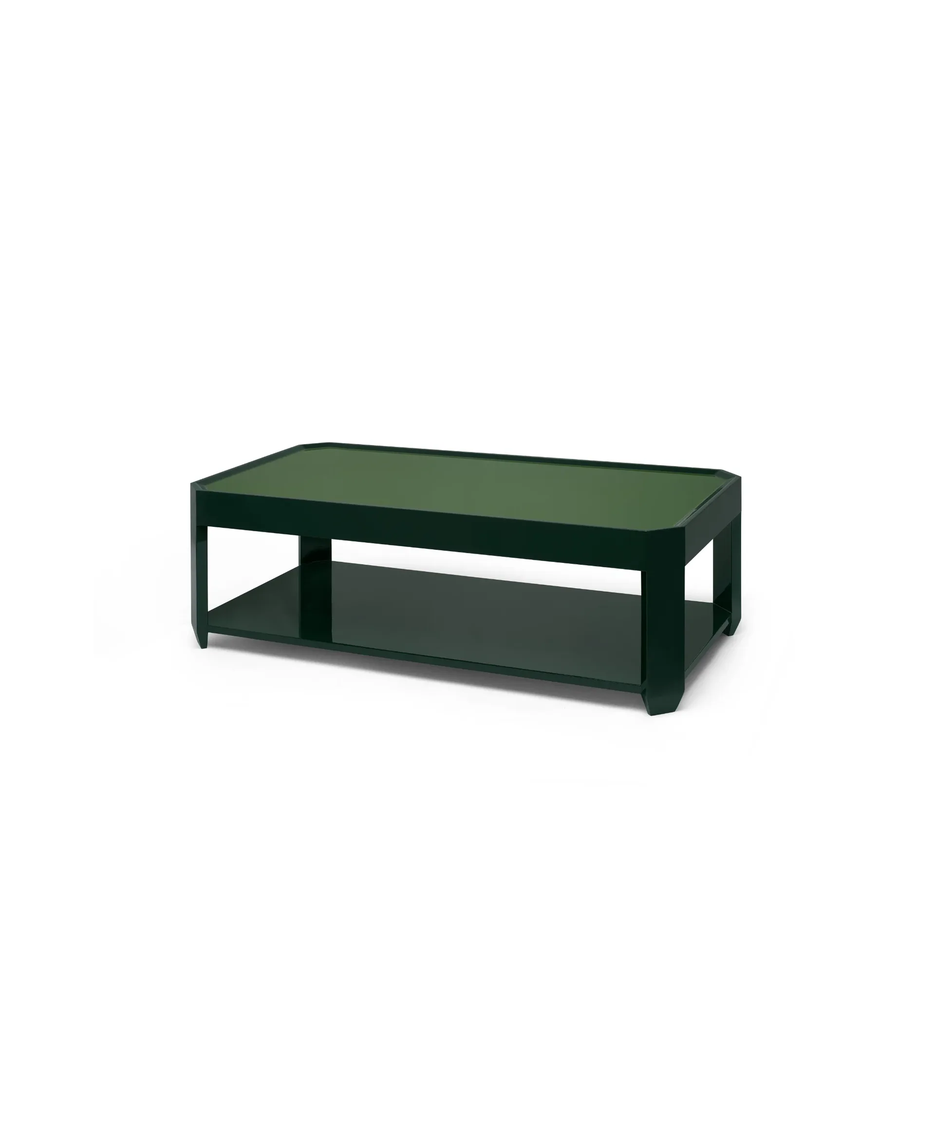 Felix Glossy Green Rectangular Coffee Table