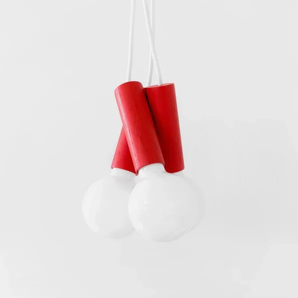 Esaila Cherry Red Cylindrical Pendant Light