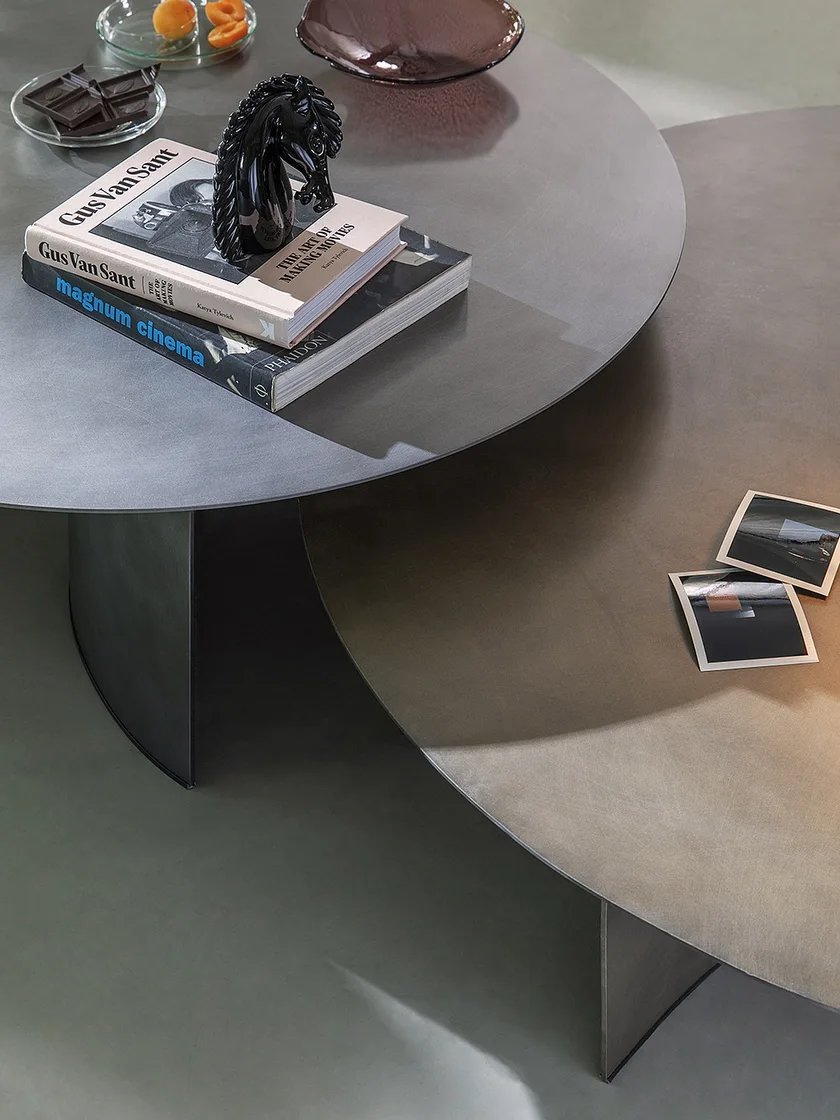 Pierre Brushed Metal Organic Coffee Table