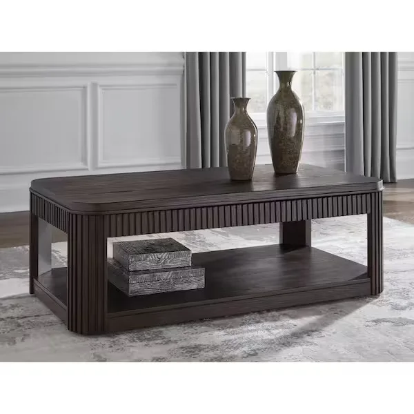 Carlibrie Dark Brown Rectangular Coffee Table