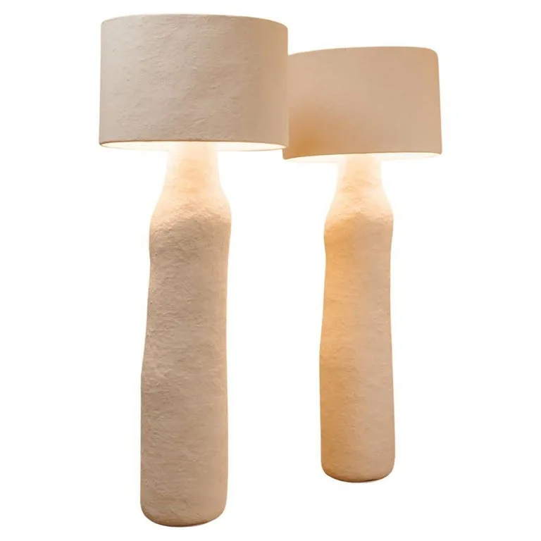 Organic Modern Cream Floor Lamp