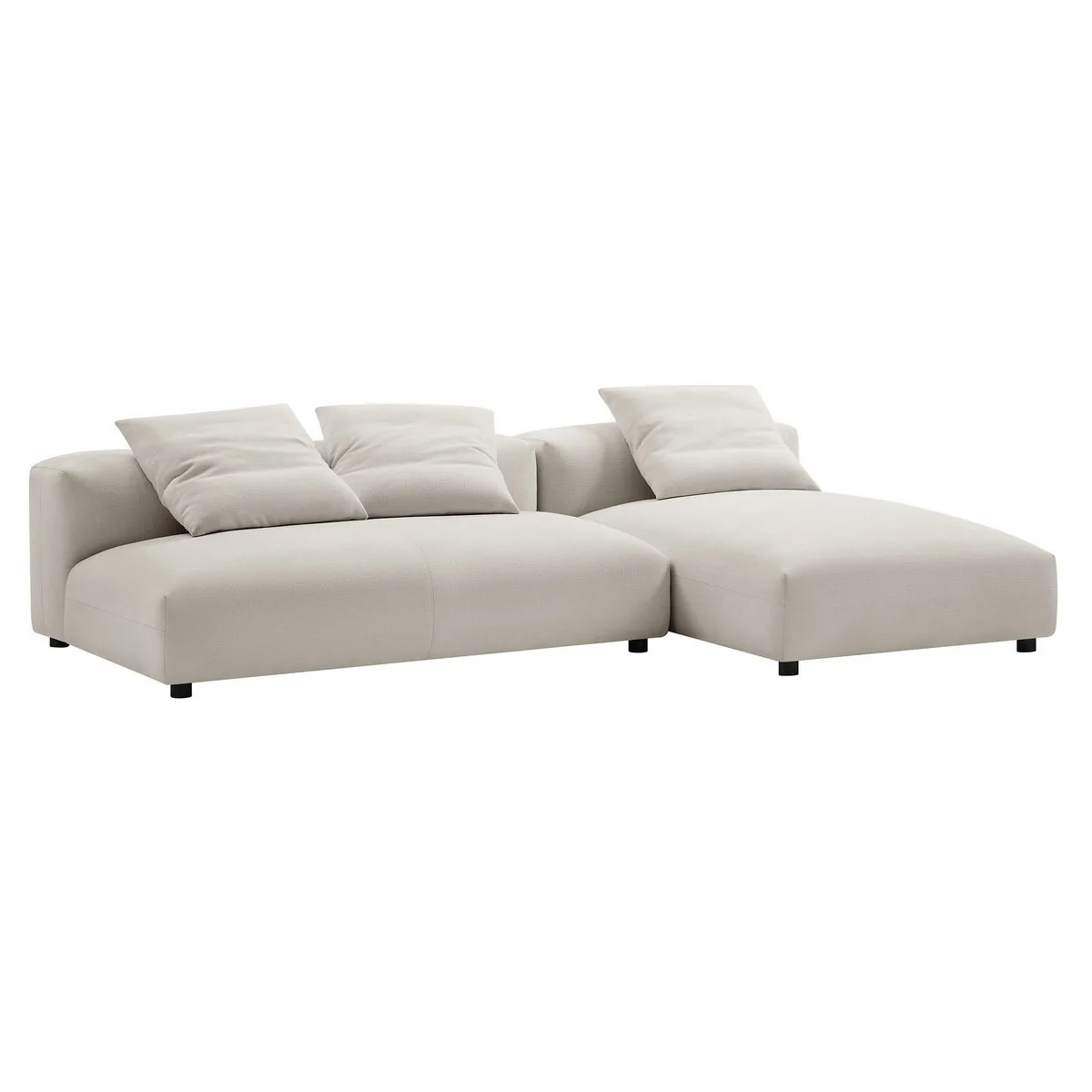 Solace Modern Gray Fabric Modular Sectional Sofa