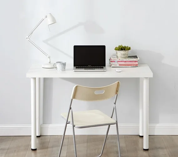 Minimalist White Rectangular Desk
