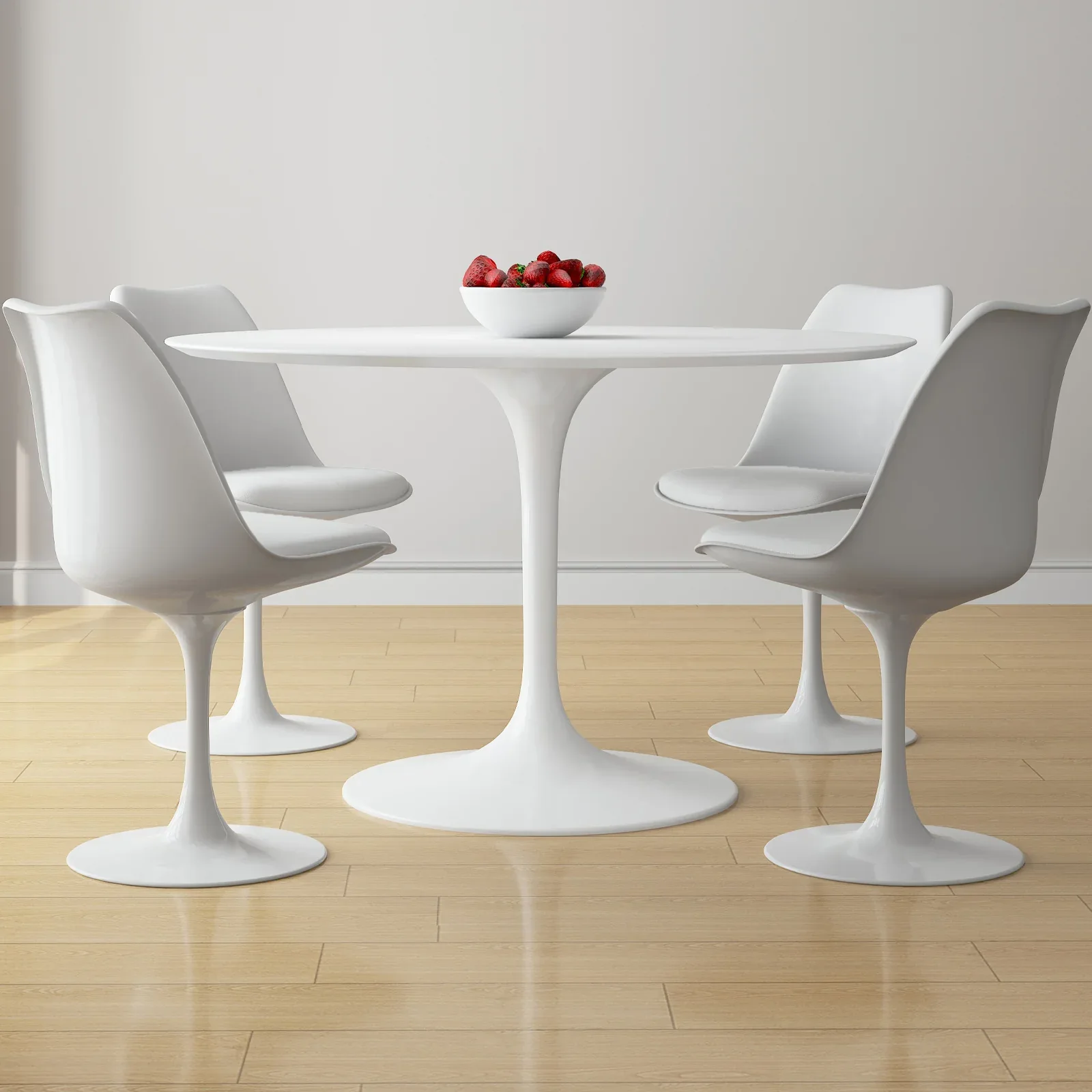 White Round Pedestal Dining Table