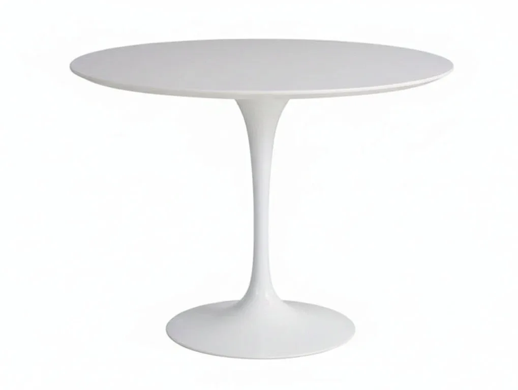 Saarinen Round White Pedestal Dining Table