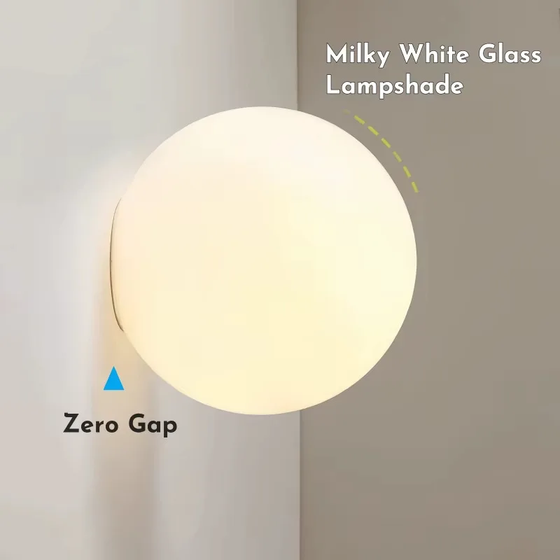 Minimalist Round Glass Wall Sconce