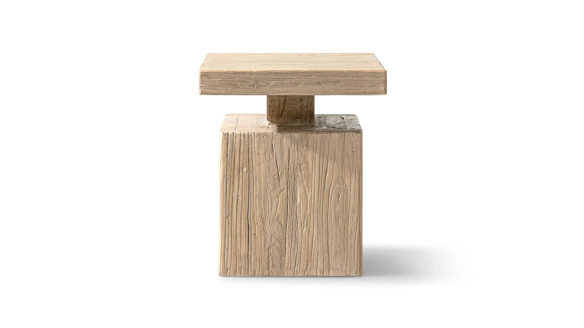 Calder Square Wooden Block Stool