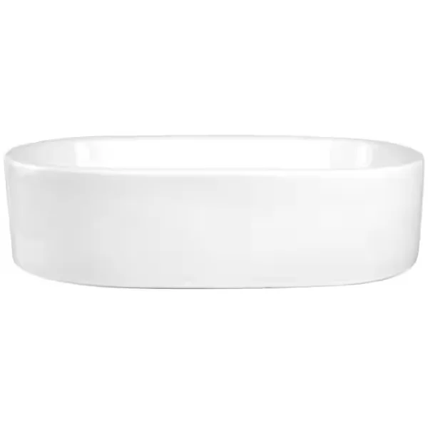 Sutherland White Ceramic Oval Vessel Sink