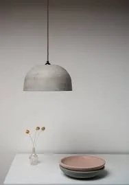 Concrete Dome Pendant Light
