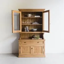 Rustic Wooden Hutch Cabinet
