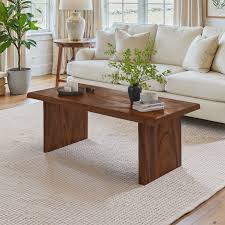 Solid Walnut Wood Rectangular Coffee Table