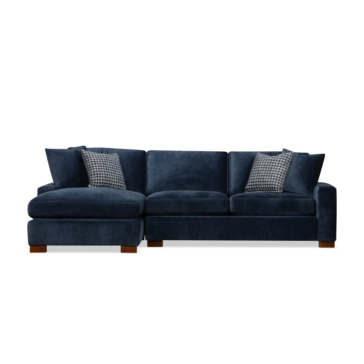 Juno Navy Velvet Sectional Sofa