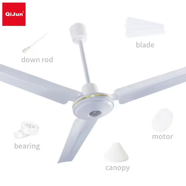 White Metal Ceiling Fan