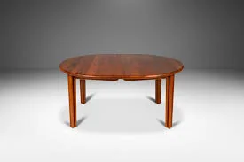 Mid-Century Modern Oval Teak Dining Table
