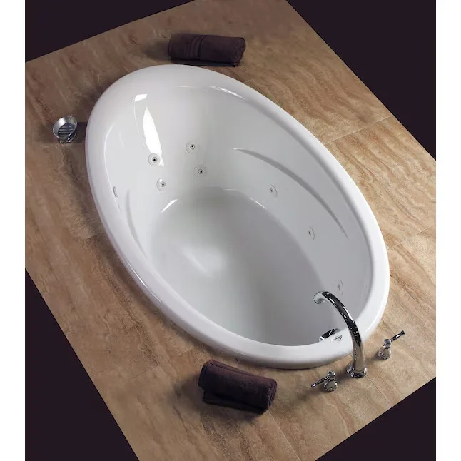 Laurel Mountain Bena White Oval Jetted Bathtub