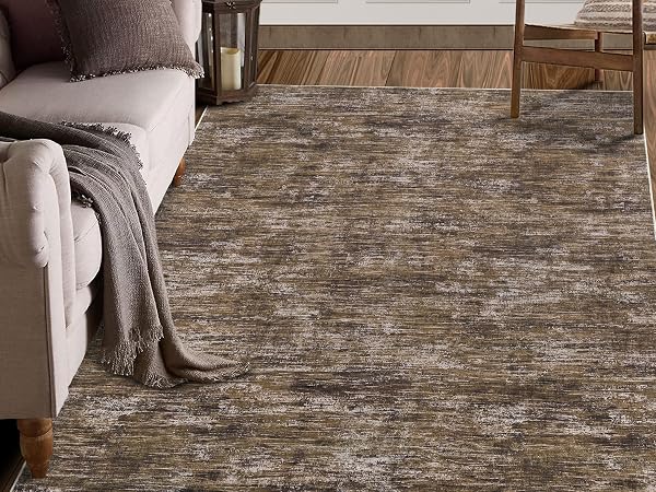 Distressed Abstract Area Rug