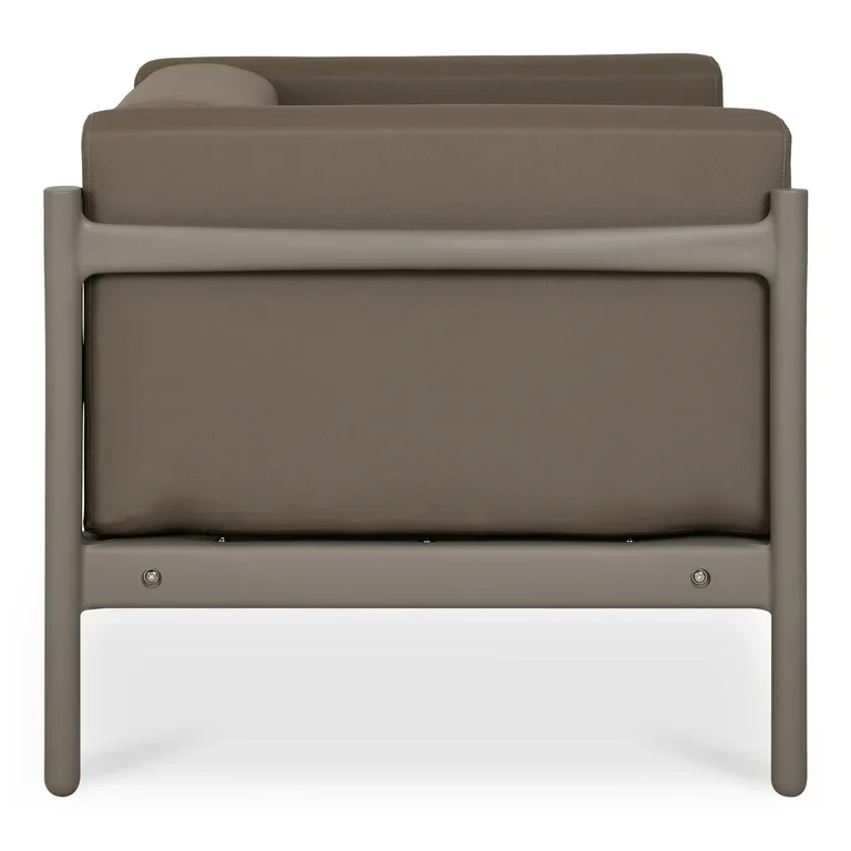 Suri Modern Brown Fabric Outdoor Lounge Chair
