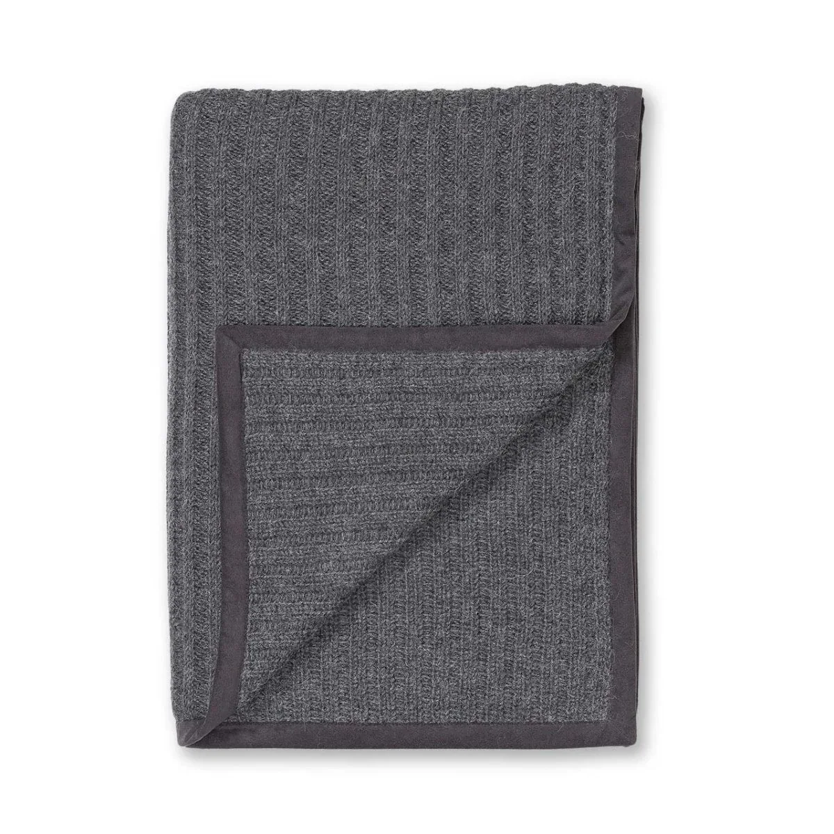 Ribbed Knit Throw Blanket