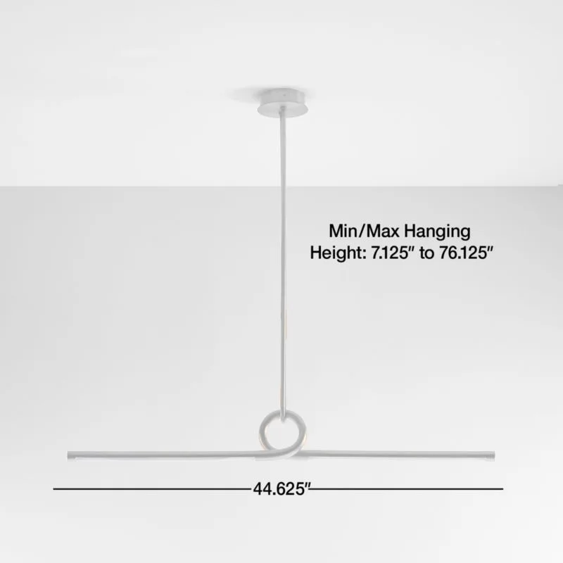 Beau Loop Matte Brass Linear Pendant Light