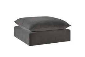 Sereen Gray Fabric Upholstered Ottoman
