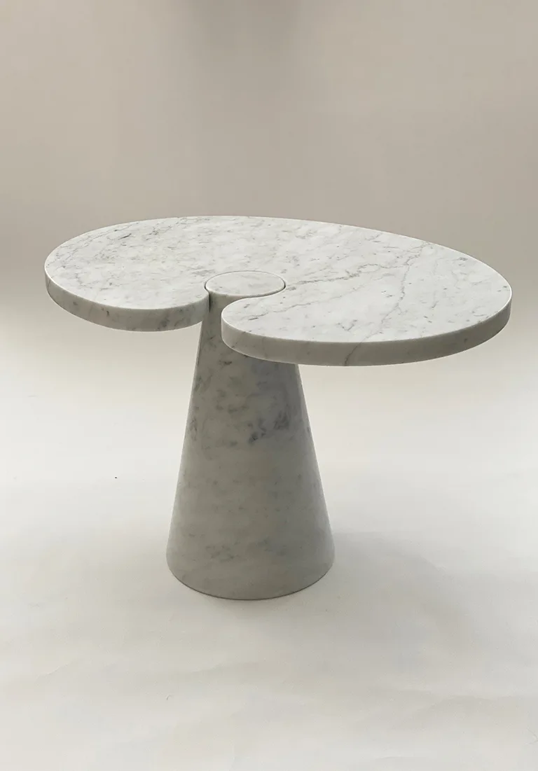 Eros White Marble Side Table