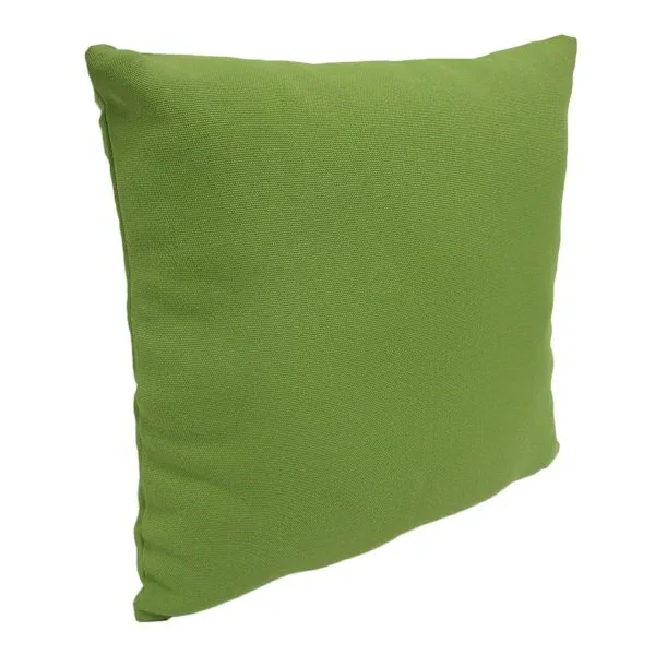 Solid Green Square Throw Pillow