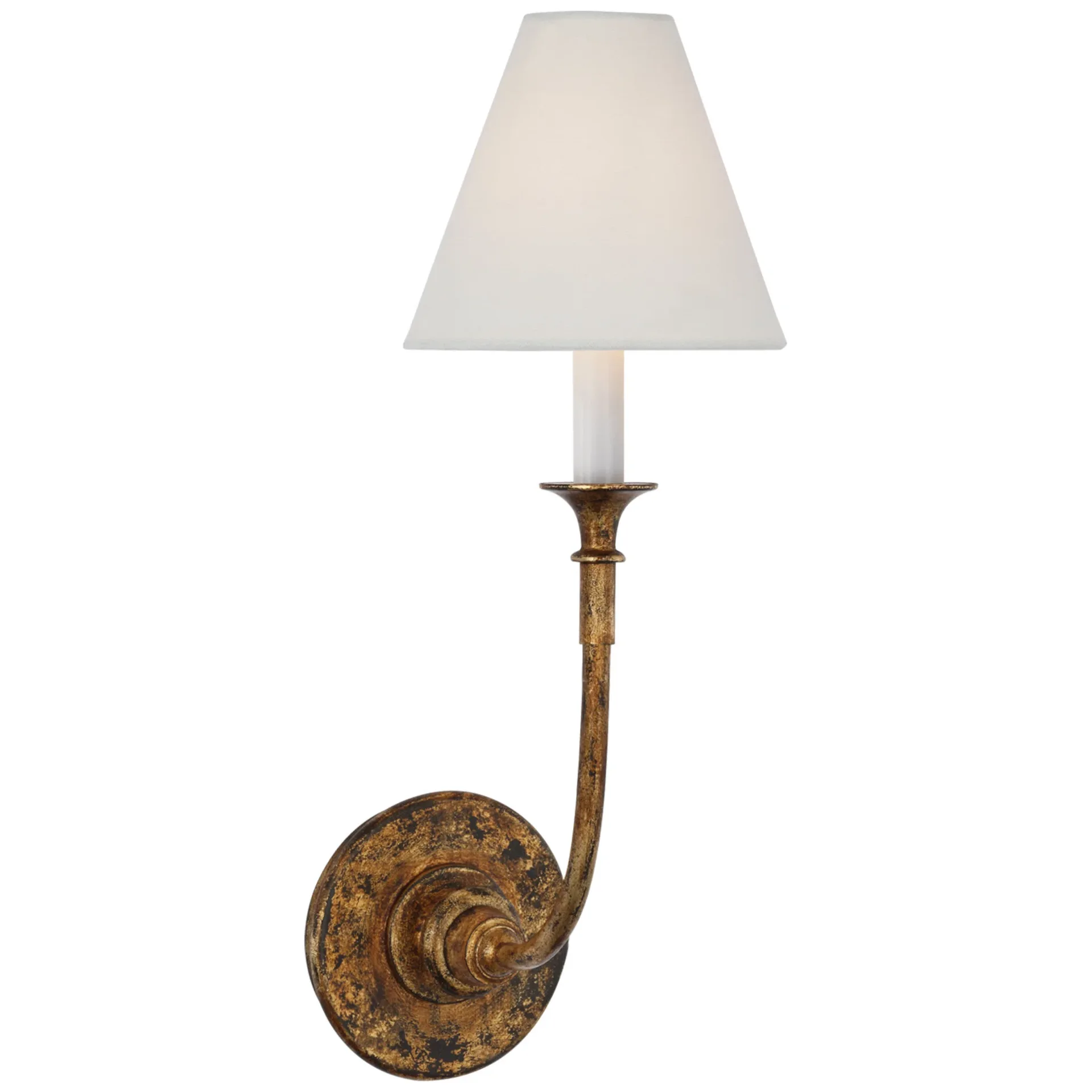 Piaf Single Sconce Antique Gold Wall Sconce