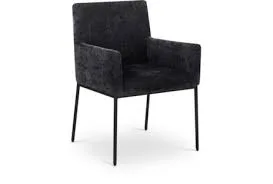 Reeves Black Textured Upholstered Armchair
