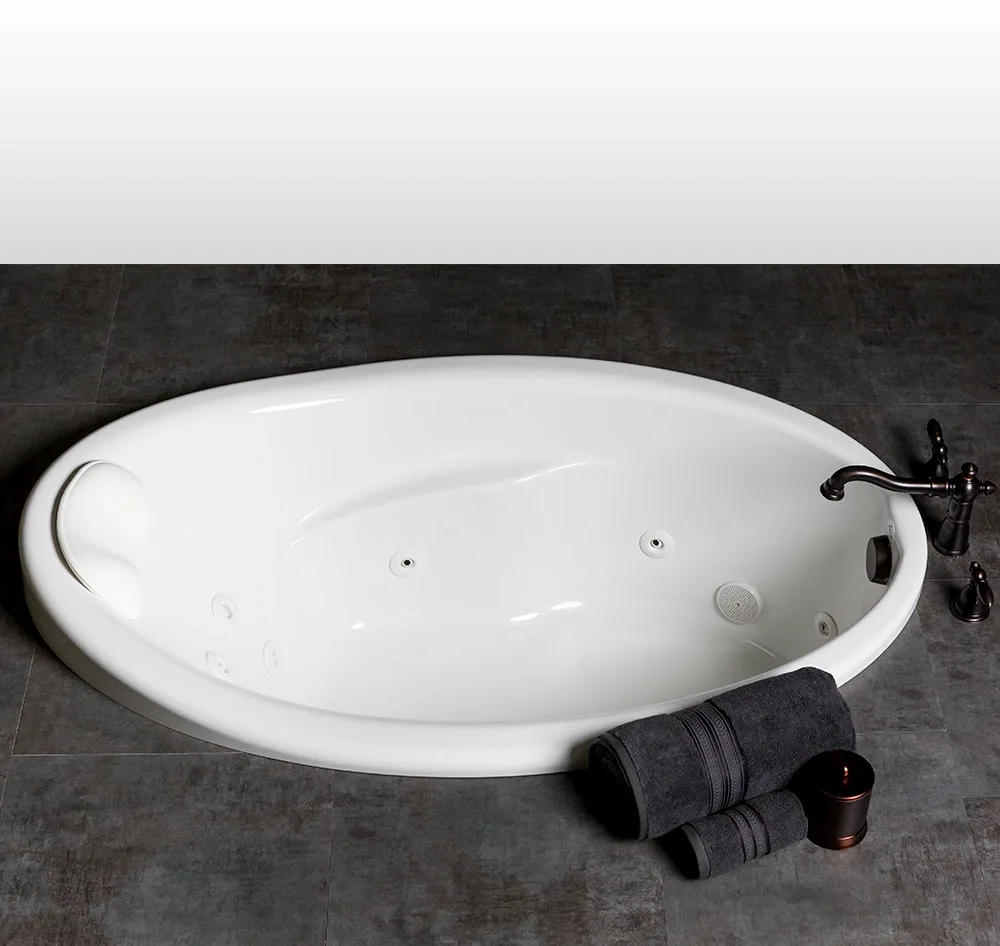 Laurel Mountain Ivy White Oval Jetted Bathtub